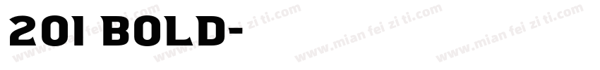 201 bold字体转换